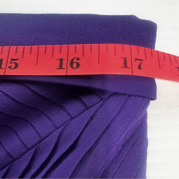 New Diane Von Furstenberg Purple Silk Mini Strapless Dress Size 12 - Picture 12 of 14